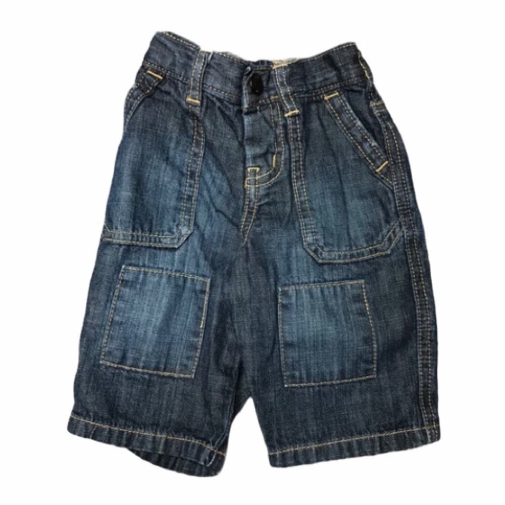 Gap Baby Dark Wash Wide Leg Jeans Knee Patches